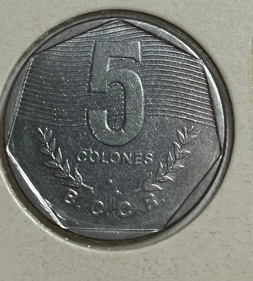 5 colones Costa Rica 1985, Ophalen of Verzenden