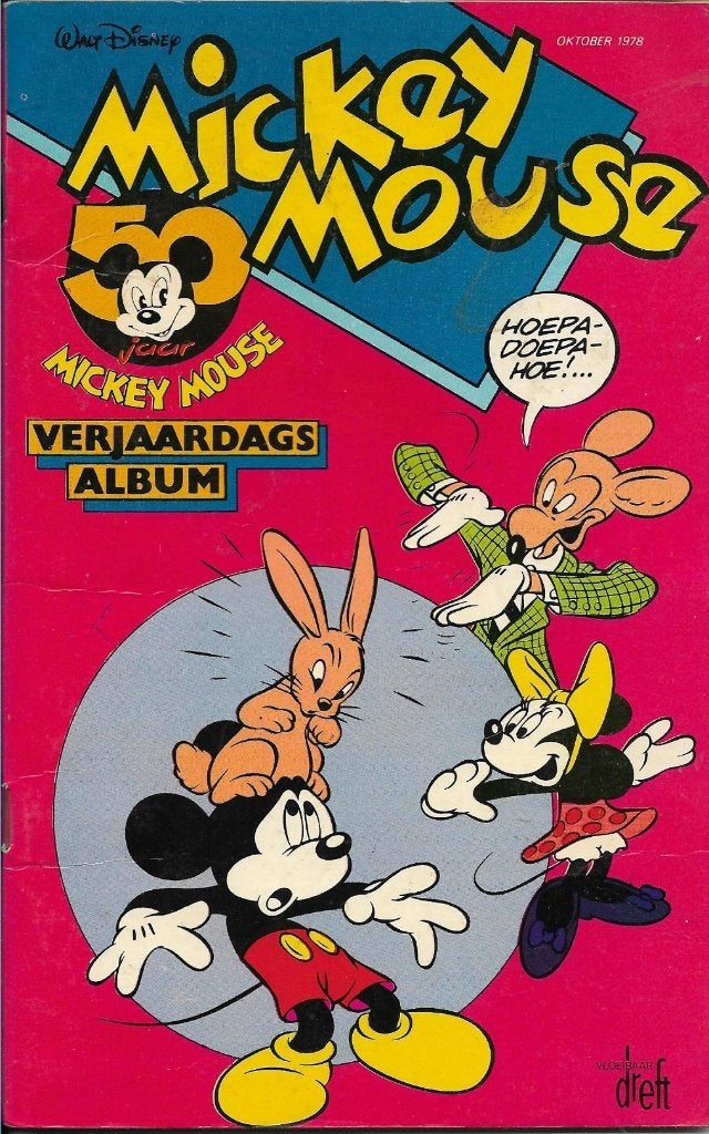 Mickey Mouse verjaardagsalbum (Dreft), Boeken, Eén stripboek, Ophalen of Verzenden, Gelezen