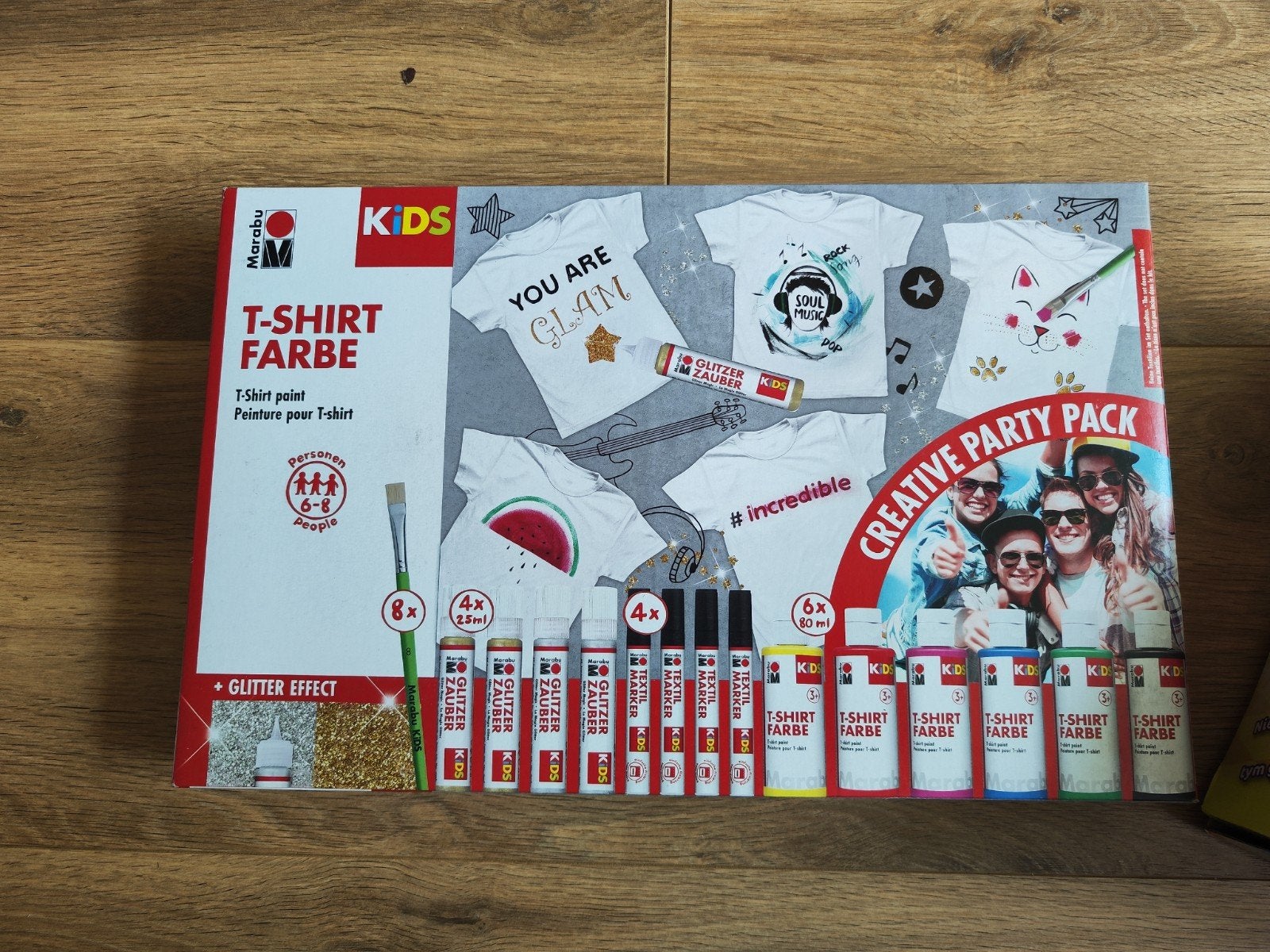 Marabu Kids T-Shirt Verf Creative Party Pack, Hobby en Vrije tijd, Overige thema's, Textiel, Nieuw, Meerkleurig