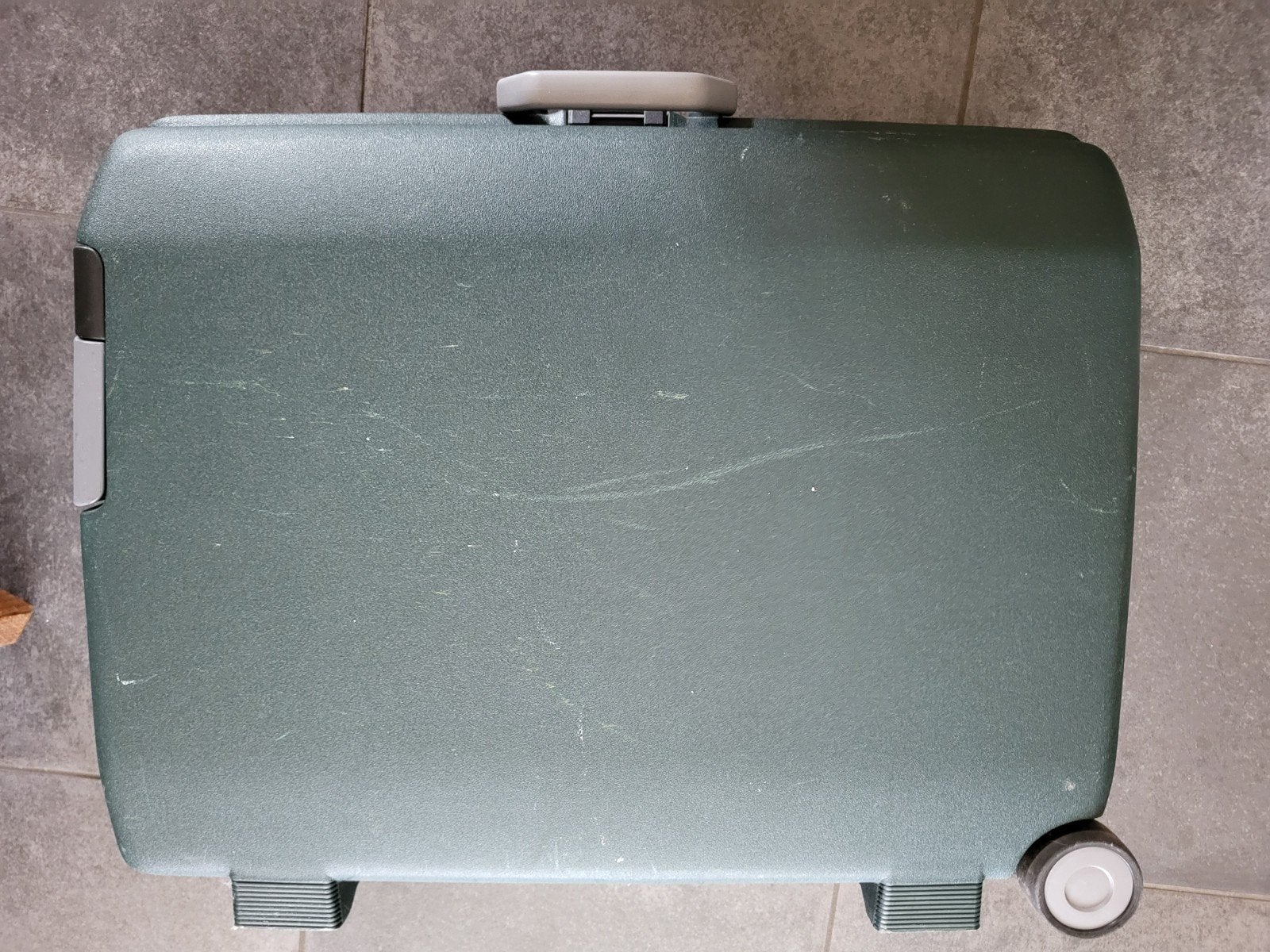 Vintage Samsonite Koffer met Wieltjes - Groen, Gebruikt, Hard kunststof, 45 tot 55 cm, Ophalen