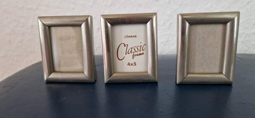 Oude fotolijstjes verschillende maten.3: 4 bij 5cm, 1x 6.5bi, Ophalen of Verzenden