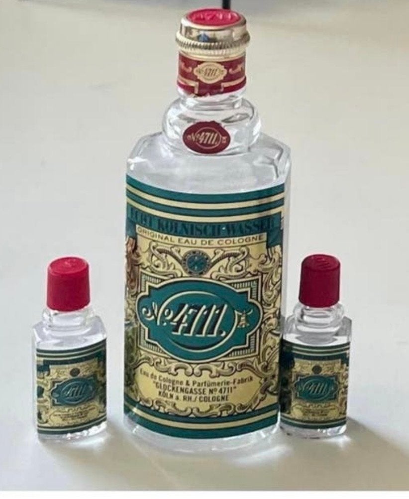 4711 Echt Kölnisch Wasser - Grote fles met 2 miniaturen, Ophalen of Verzenden, Zo goed als nieuw