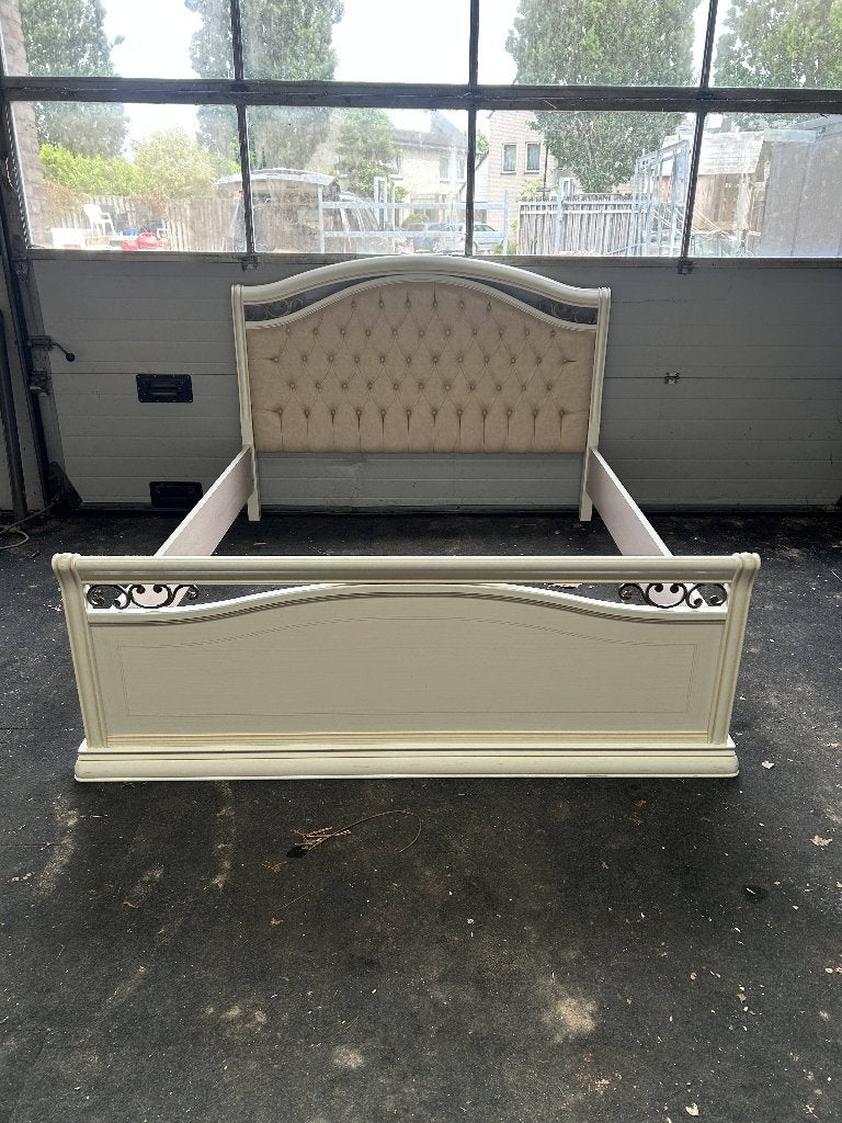 bedframe 160x200, Ophalen, Wit, Tweepersoons, Zo goed als nieuw