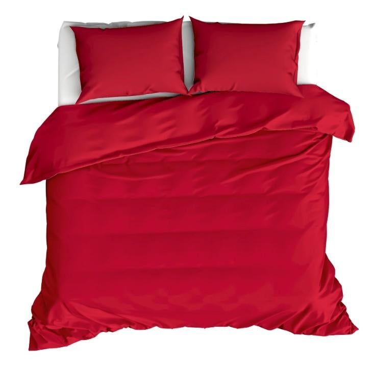 100% linnen dekbedovertrek 240x220 met slopen Rood, Dekbedovertrek, Ophalen of Verzenden, Rood, Nieuw