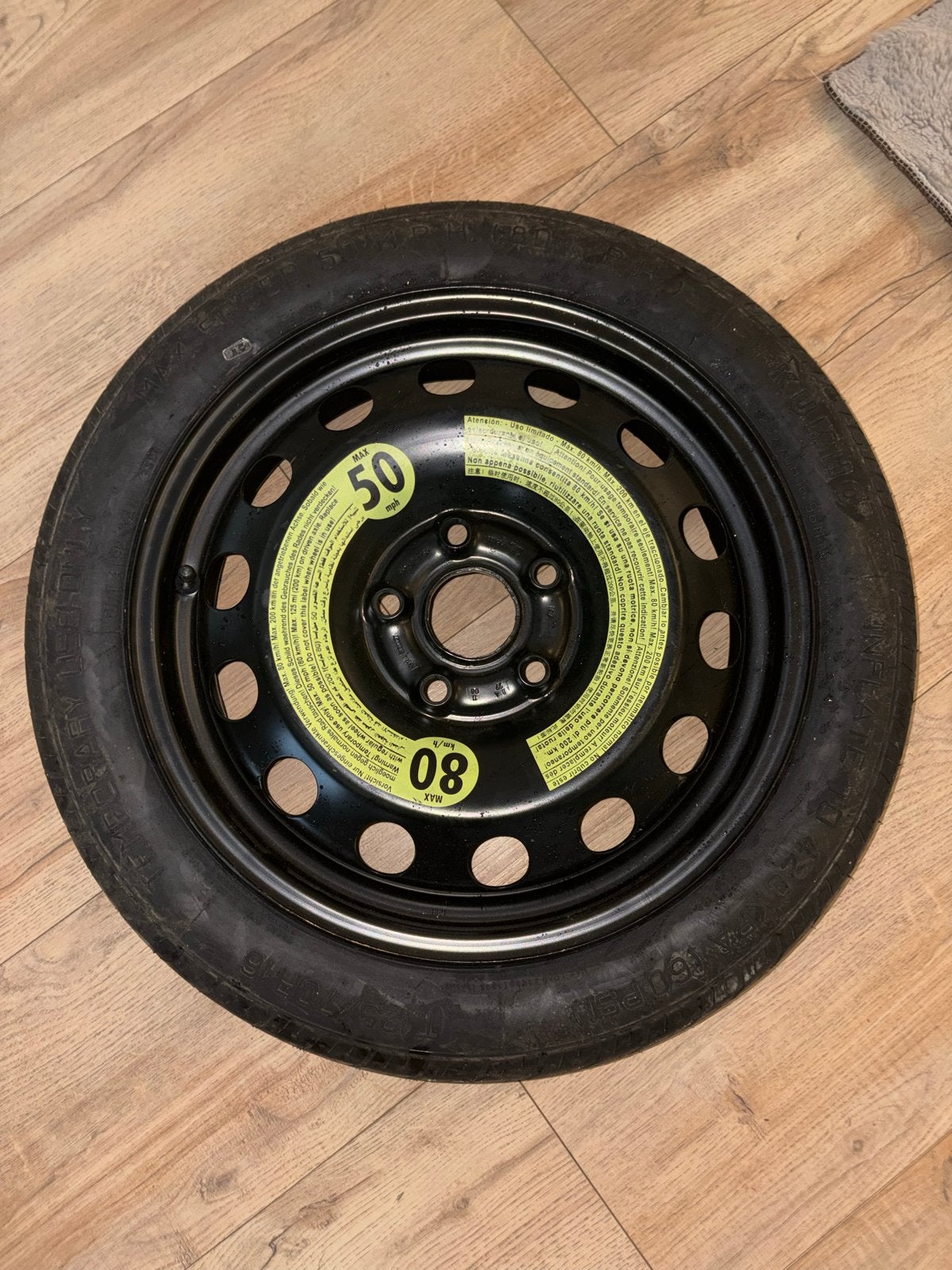 Reservewiel T125/70R18 - Compact en ongebruikt, Ophalen, 18 inch, Gebruikt, Banden en Velgen