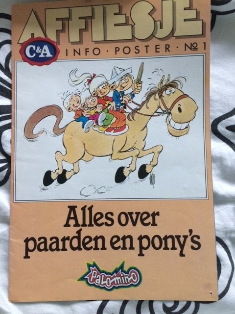 poster van C&A palomino paardenweetjes en poster, Ophalen of Verzenden, Gebruikt, A1 t/m A3, Reclame