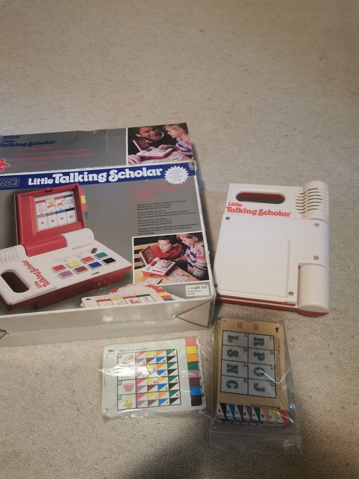 Speelgoedcomputer vtech met kaartjes en doos, Ophalen of Verzenden, Gebruikt