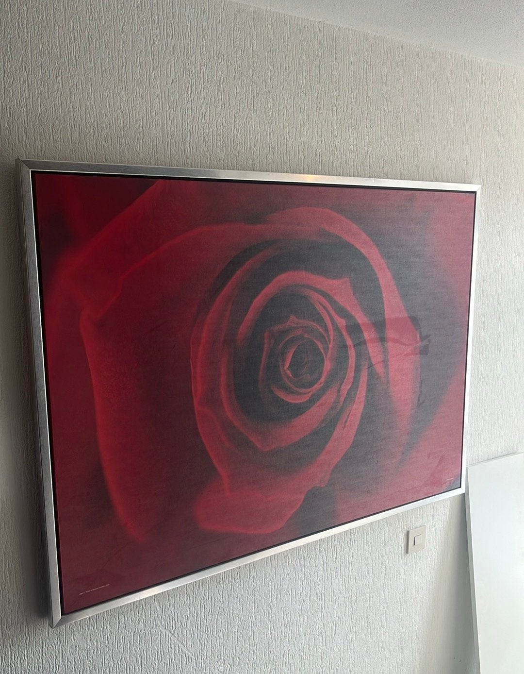 Prachtige rode roos canvas schilderij in goede staat, Huis en Inrichting, Woonaccessoires | Schilderijen, Tekeningen en Foto's