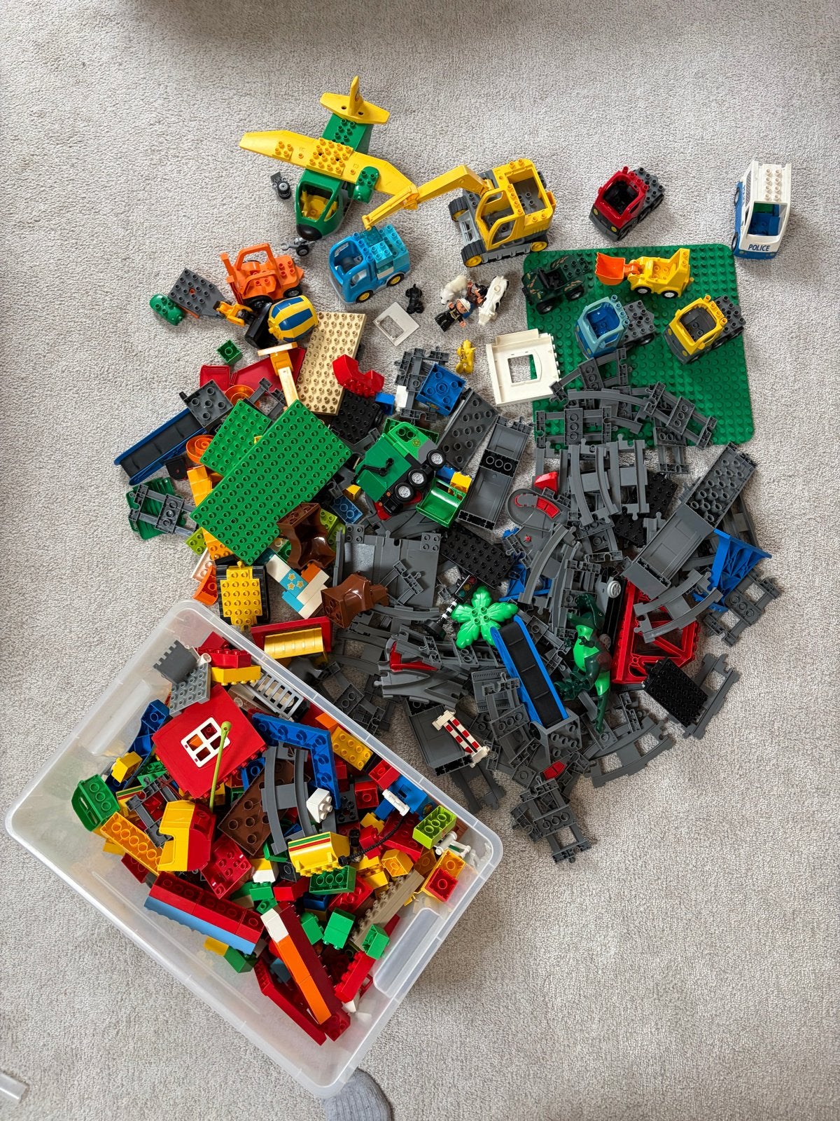 LEGO Duplo met voertuigen, rails en meer, Verzenden, Gebruikt, Complete set, Duplo