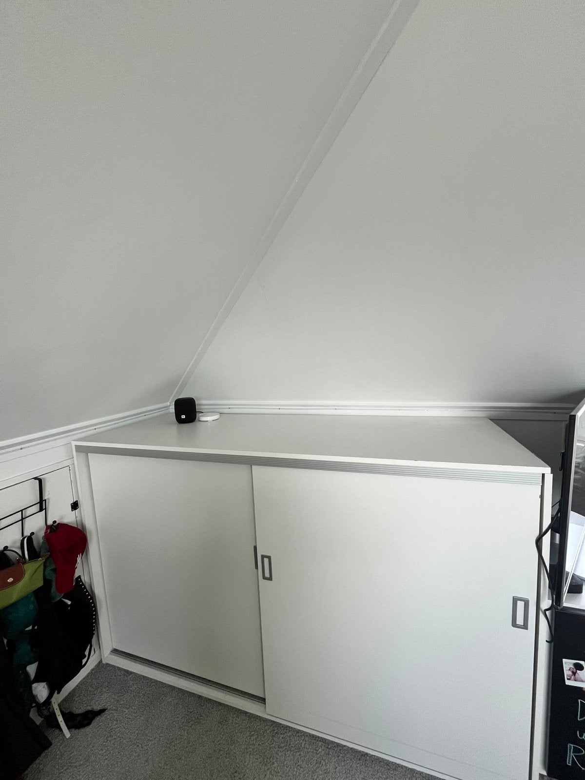 Witte kast met schuifdeuren, Ophalen, Gebruikt, 100 tot 150 cm, 150 tot 200 cm