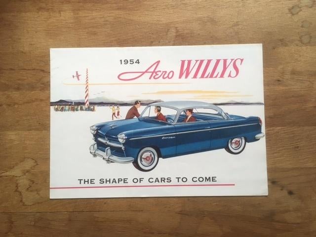 Autobrochures/Autofolders:     Aero   Willys   1954   Engels, Ophalen of Verzenden, Zo goed als nieuw, Overige merken