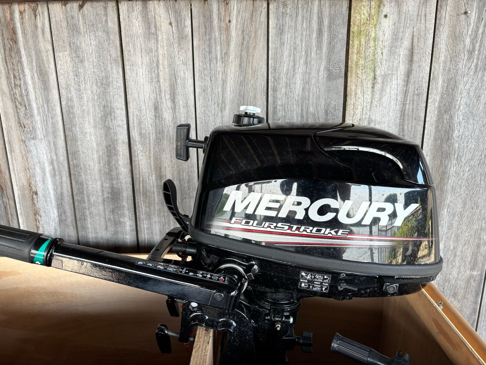 Mercury 5 PK Fourstroke Buitenboordmotor, Watersport en Boten, Ophalen, Minder dan 5 pk, Viertaktmotor, Zo goed als nieuw