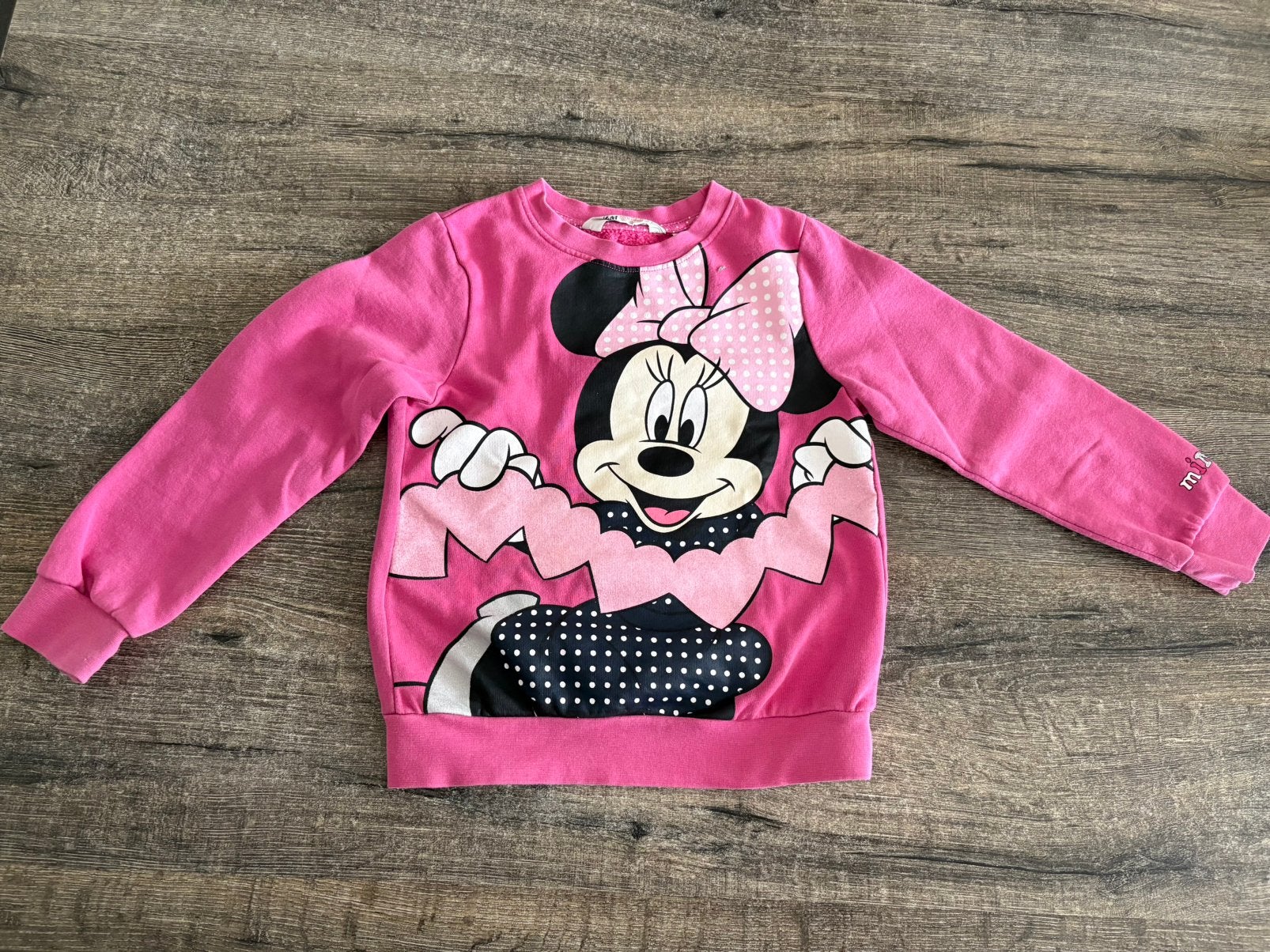 Roze mini mouse trui maat 122/128, Ophalen of Verzenden, Zo goed als nieuw, Meisje, Trui of Vest