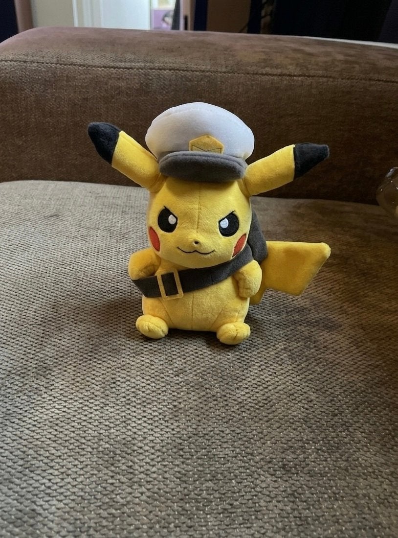 Captain Pikachu Takara Tomy Knuffel Pokémon, Overige merken, Geel, Overige typen, Ophalen of Verzenden