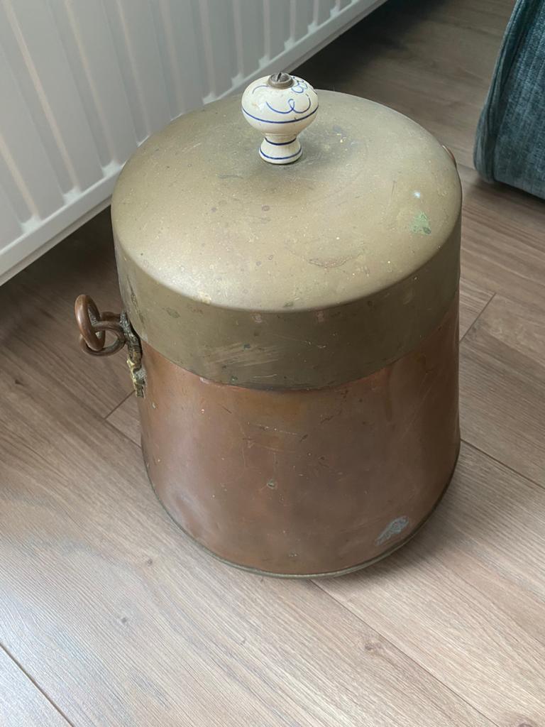 Vintage antieke doofpot koper, Ophalen of Verzenden