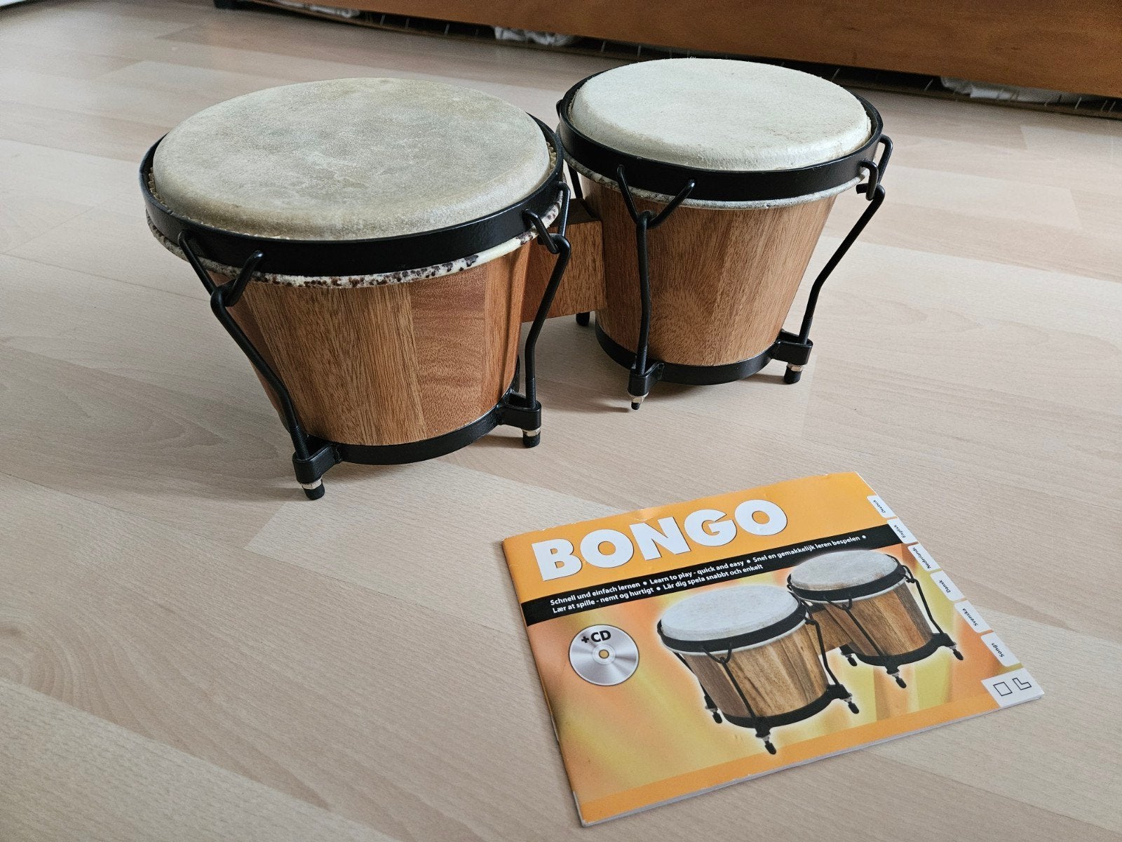 Bongo met leerboekje, Ophalen of Verzenden, Zo goed als nieuw, Trommel