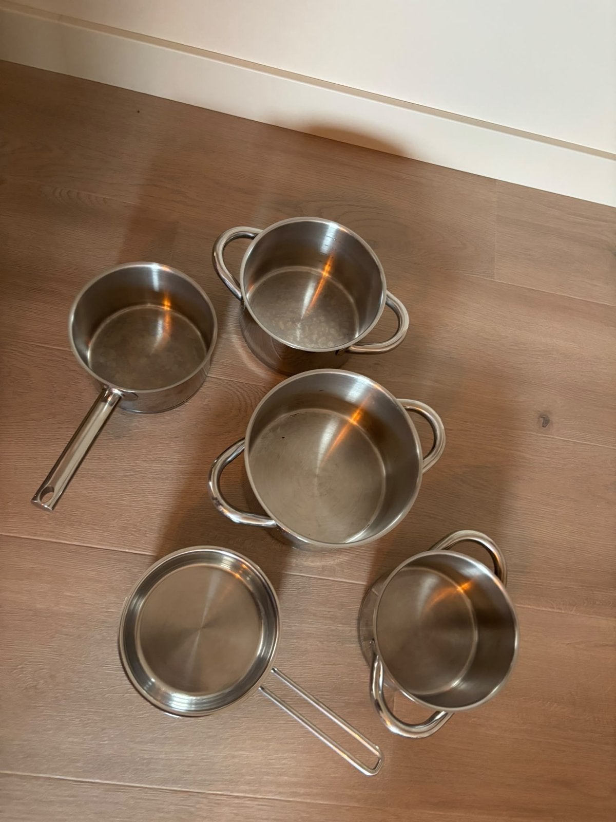 Sola pannenset met WMF steelpan (geschikt voor gas), Ophalen, Gebruikt, Met deksel, Pannenset
