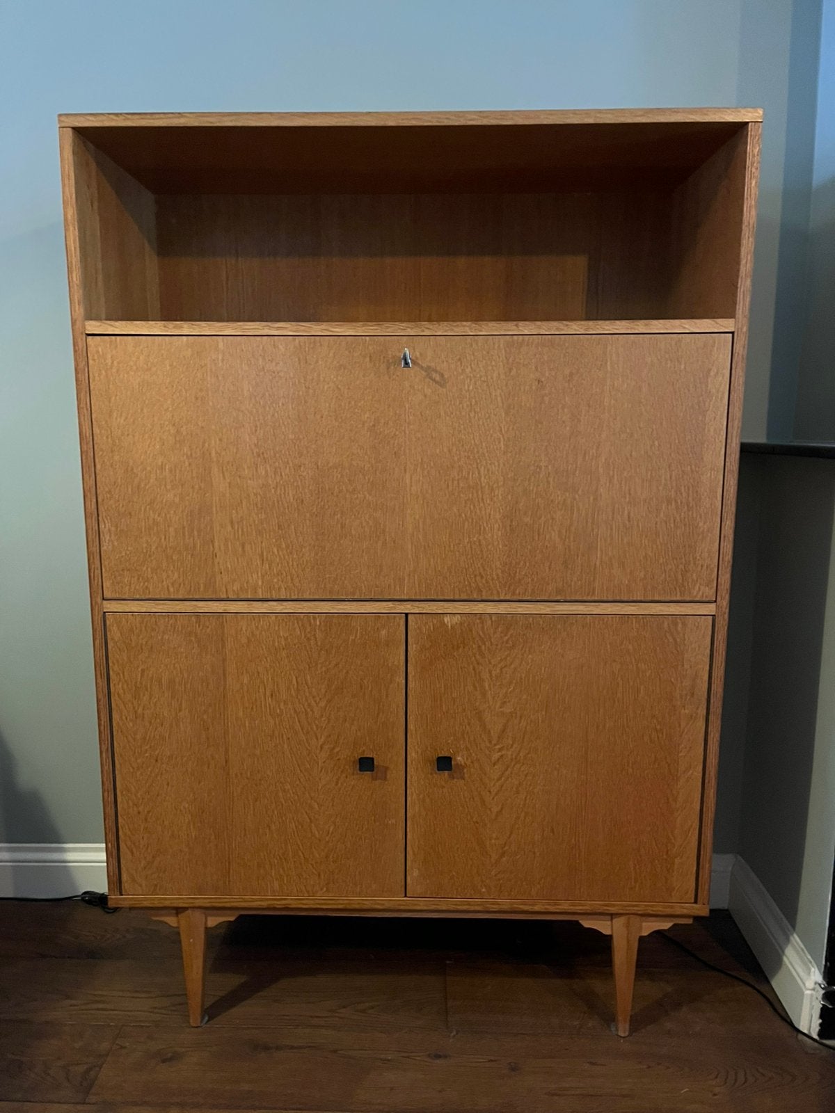 Mid century kast highboard vintage cabinet, Ophalen, Gebruikt