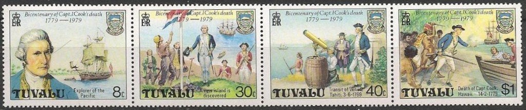 Schepen serie uit Tuvalu 101 - 104 XXX. ADV. no.55 V., Verzenden, Postfris, Overige thema's