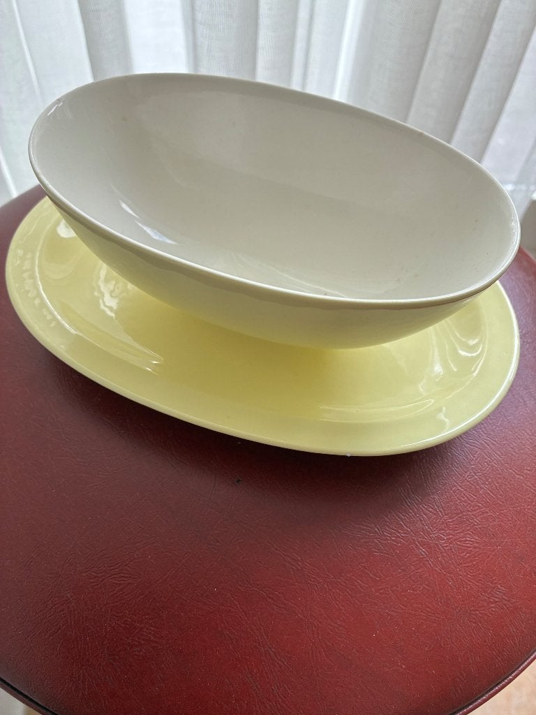Vintage Petrus Regout pastel sauskom/juskom in zachtgeel, Ophalen of Verzenden