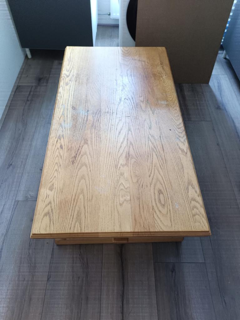 Salon tafel eiken hout, Minder dan 50 cm, Gebruikt, 100 tot 150 cm, Eikenhout