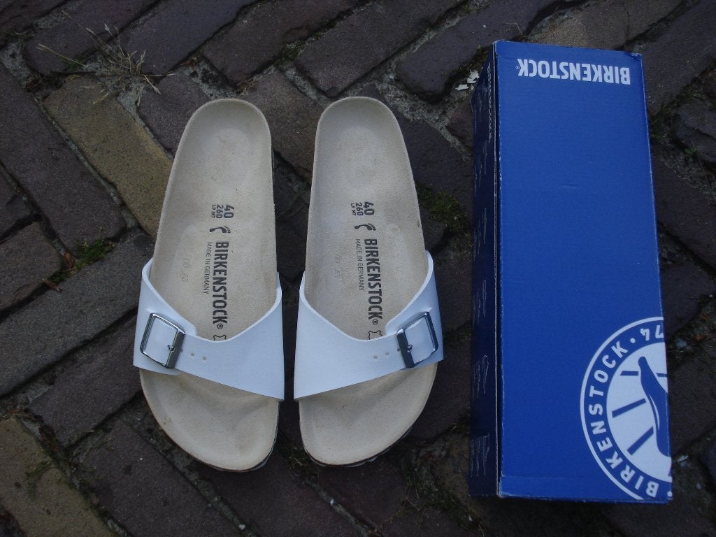 BIRKENSTOCK MADRID WIT 40 NIEUW GRATIS VERZENDING PER POST, Slippers, Verzenden, Wit, Nieuw