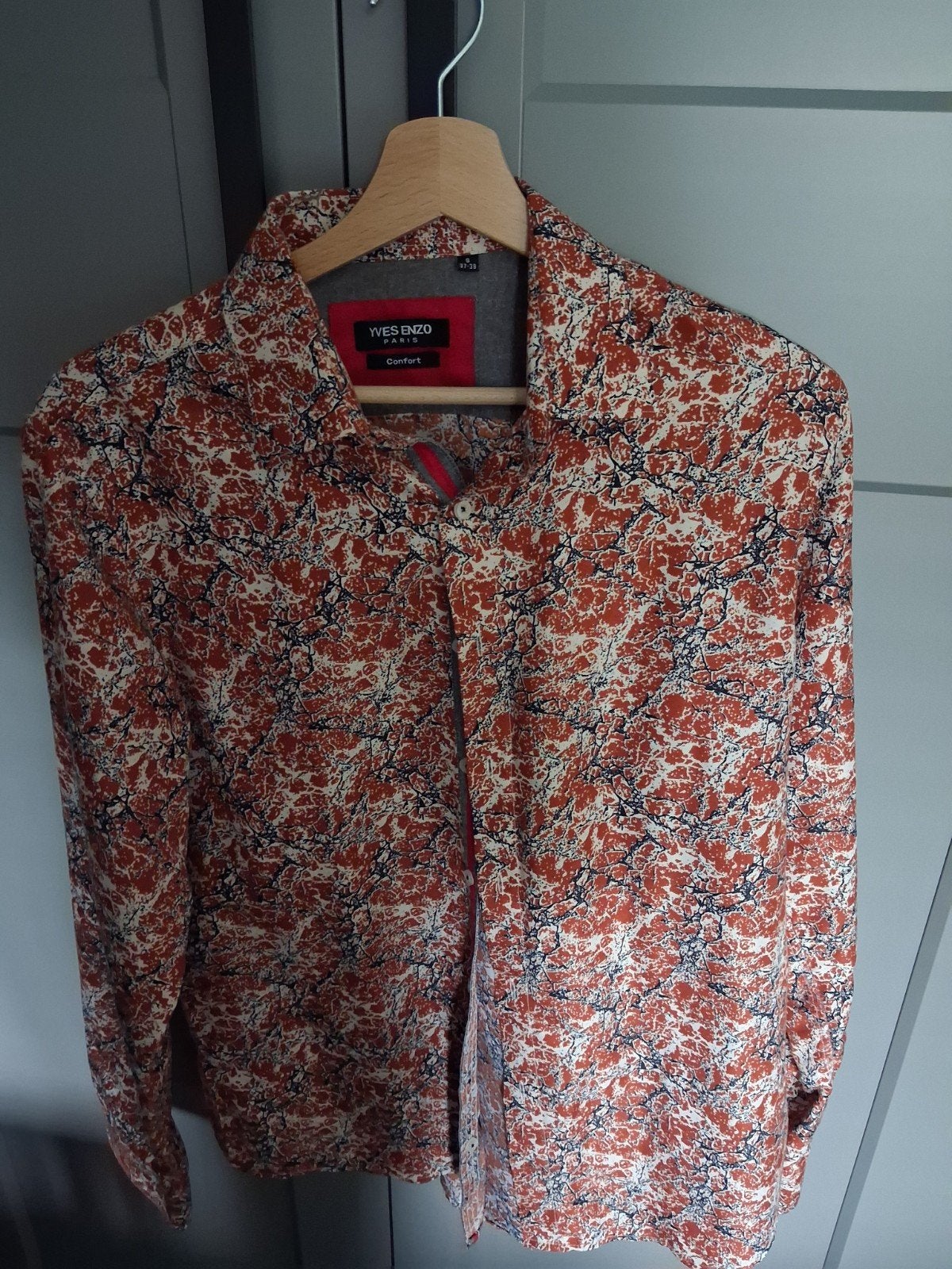 Yves Enzo overhemd maat S (37-38), ook geschikt voor M, Kleding | Heren, Meerkleurig, Ophalen of Verzenden, Gedragen, Halswijdte 38 (S) of kleiner