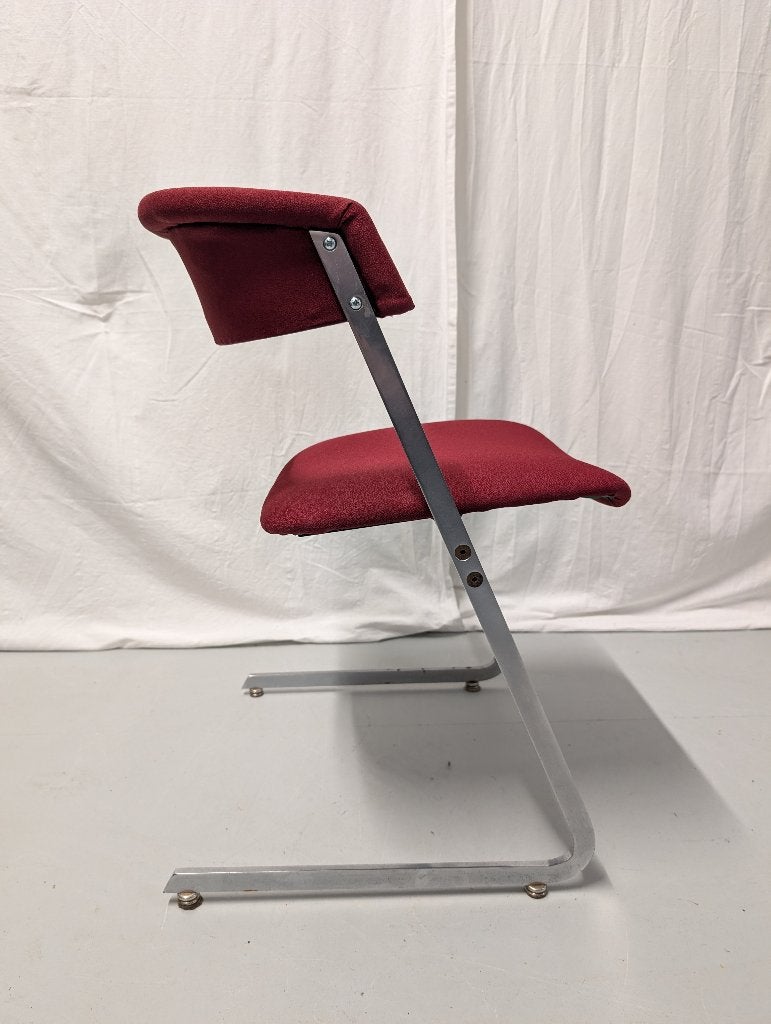Thereca Zig Zag midcentury design stoel - 70s, Ophalen, Gebruikt, Midcentury modern Dutch design, Stof