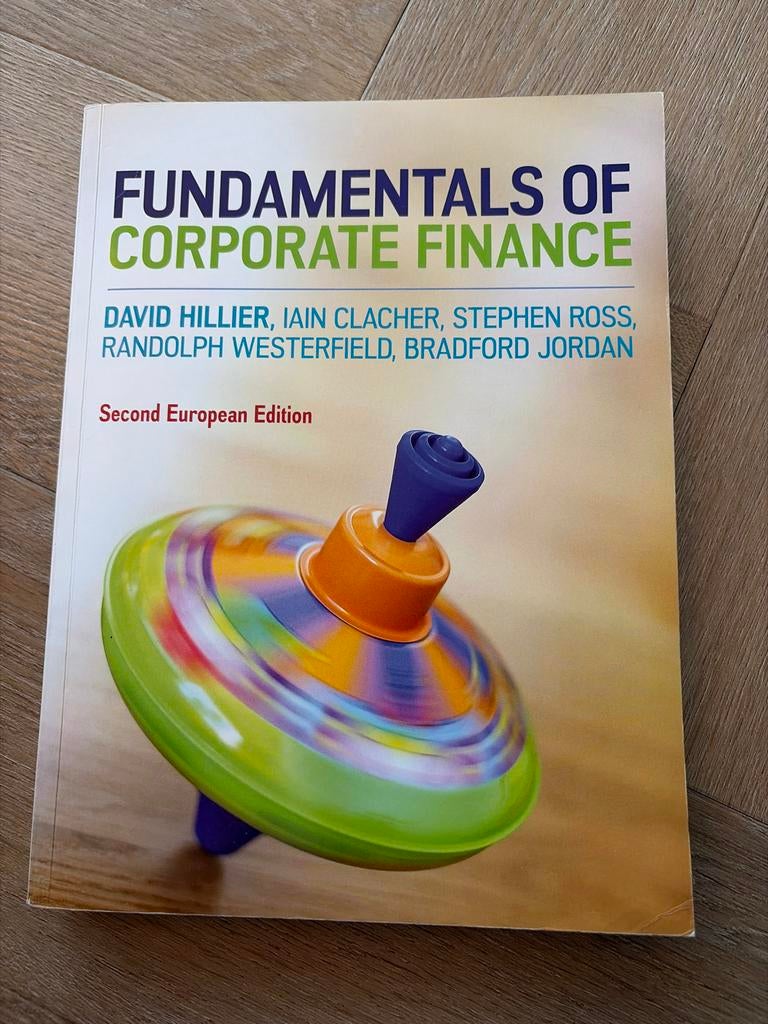 Fundamentals of Corporate Finance - Tweede Europese Editie, Ophalen of Verzenden, Gamma, Zo goed als nieuw, HBO