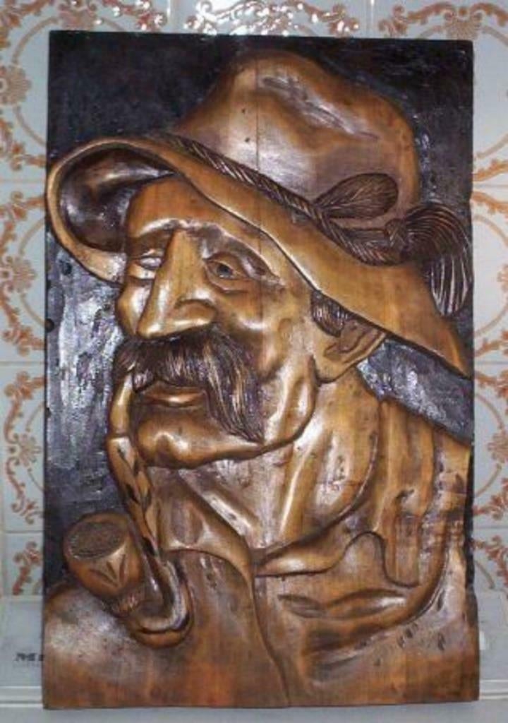 man met de pijp ongeveer 52,5 / 34 cm, Ophalen