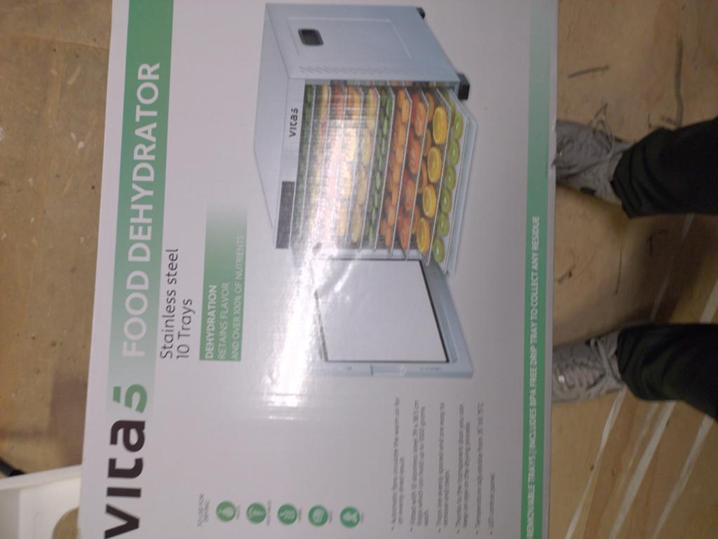 Vita 5 Voedseldroger / Droogoven - Nieuw in doos met 10 tray, Vita@, 4331CD, Nieuw, Ophalen of Verzenden