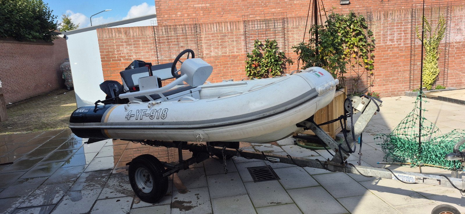 ZAR Mini 10 met Mercury 25 pk 2takt met trailer, Ophalen, Aluminium, Brandstoftank, Gebruikt