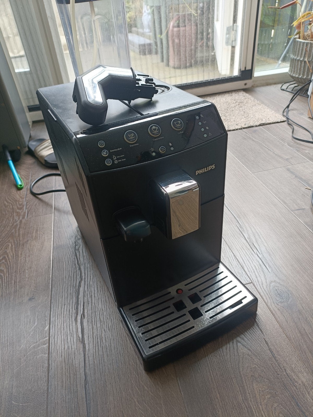 Philips HD8829/01 met een  probleem lees de beschrijving!!, Ophalen, Afneembaar waterreservoir, Gebruikt, Gemalen koffie