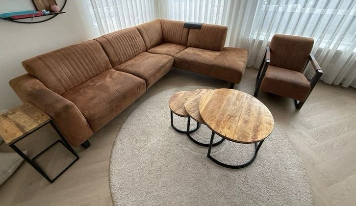 Complete Woonkamerset: Hoekbank, Eetbank, Stoelen & Tafels, Huis en Inrichting, Banken | Bankstellen, Ophalen, 250 tot 300 cm