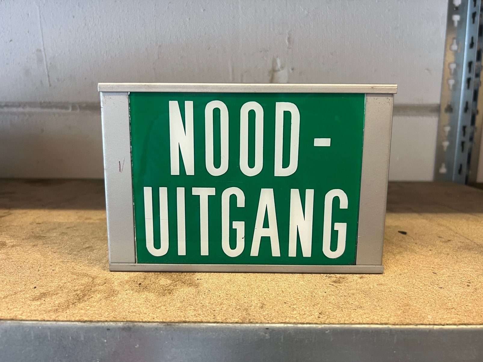 Vintage Nooduitgang lichtbord noo uitgang licht bord, Ophalen of Verzenden