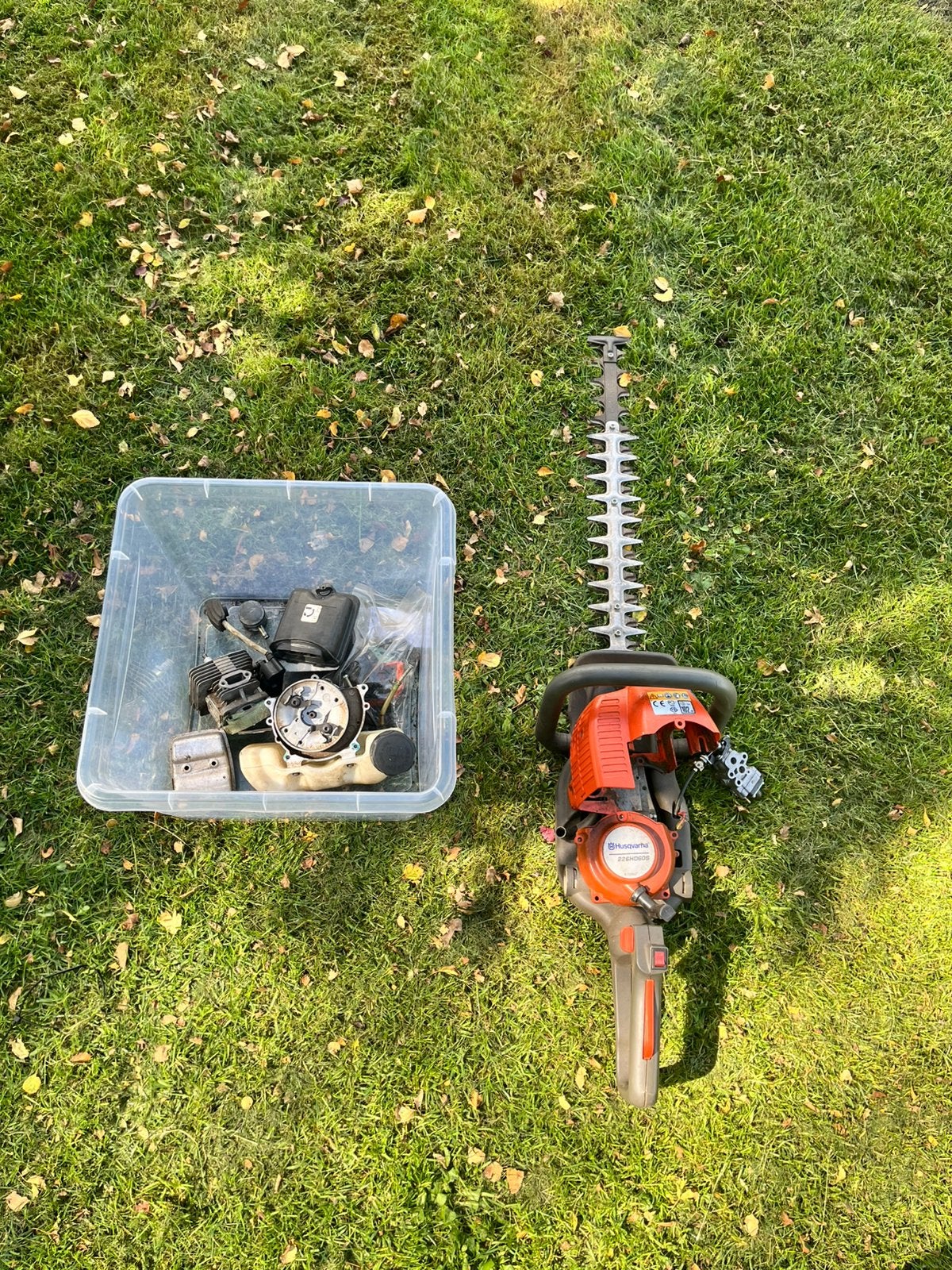 Husqvarna heggenschaar Opknapper (stihl), Tuin en Terras, Heggenscharen, Ophalen, Gebruikt, Benzine