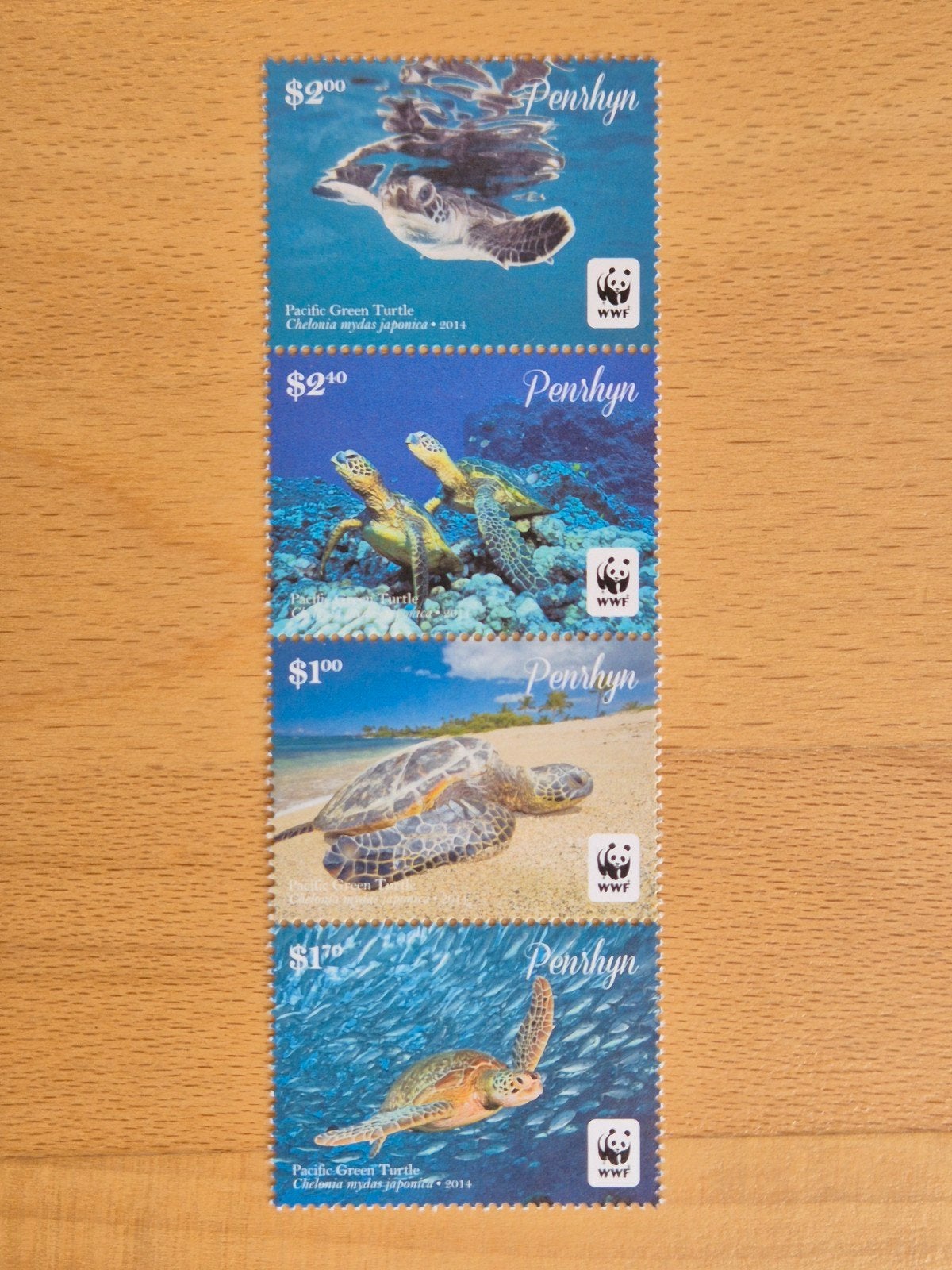 Penrhyn 2014 schildpad, Postzegels en Munten, Ophalen of Verzenden, Postfris