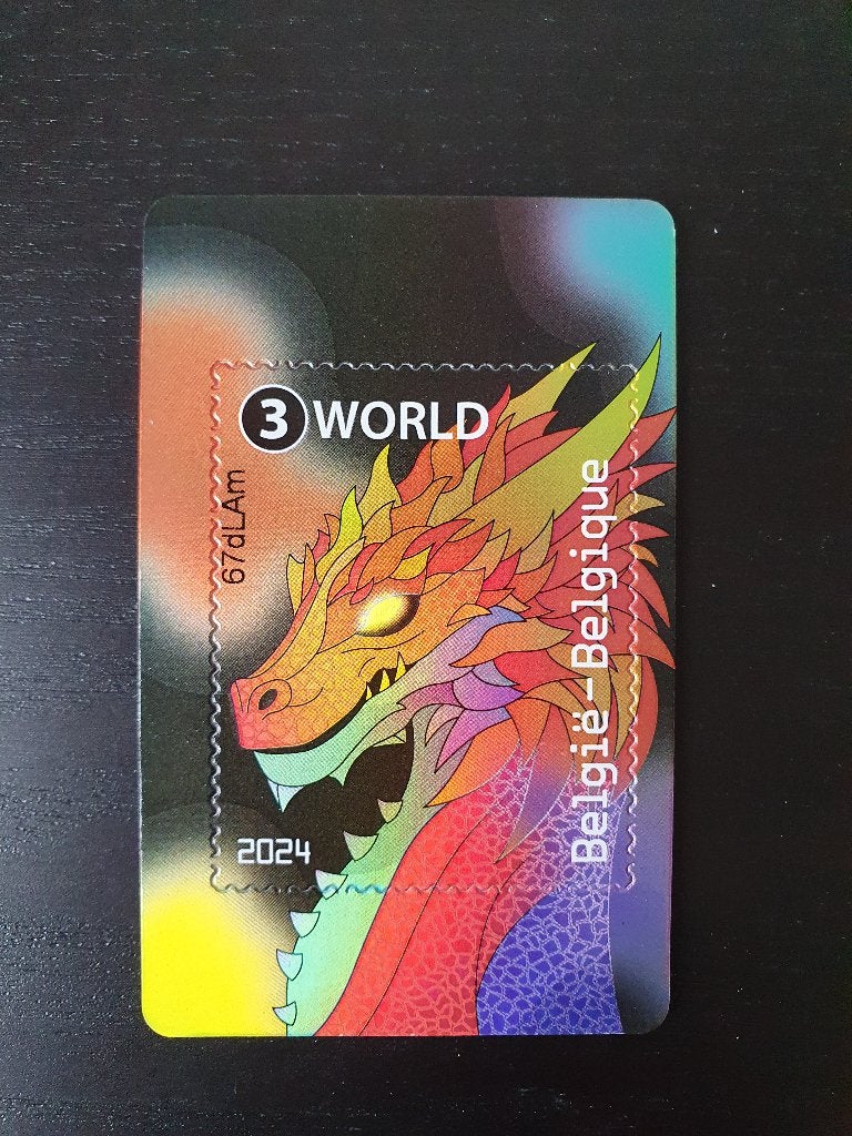 Belgie 2024 Draak Michel blok 296 Crypto - nft grijs pf, Verzenden, Frankeerzegel, Zonder stempel, Postfris