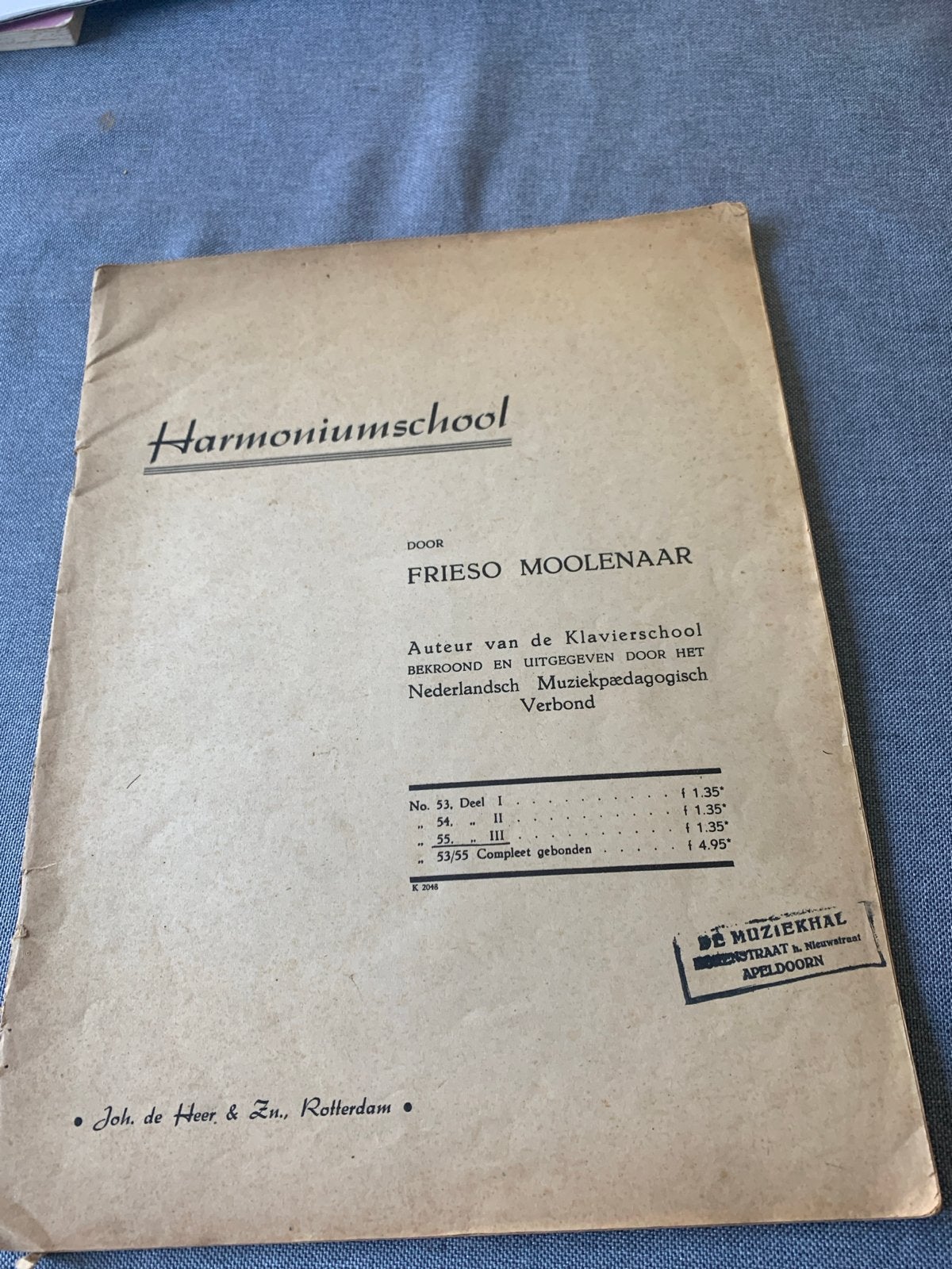 Harmoniumschool door Frieso Moolenaar - Muziekboek, Gebruikt, Klassiek, Les of Cursus, Overige instrumenten