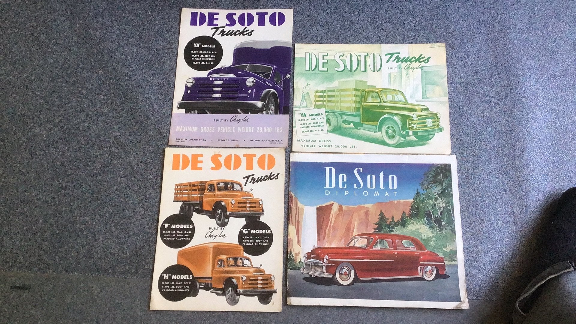 DE SOTO FOLDERS LOT 4 X ROND 1950 MIJN LAATSTEN…😢 😅, Ophalen of Verzenden, Zo goed als nieuw, Overige merken