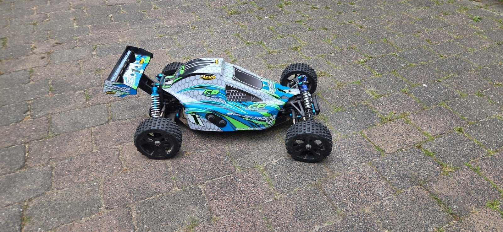Carson Dirt DP Attack 2-takt RC auto - Zo goed als nieuw, Benzine, Auto offroad, Ophalen of Verzenden, Zo goed als nieuw