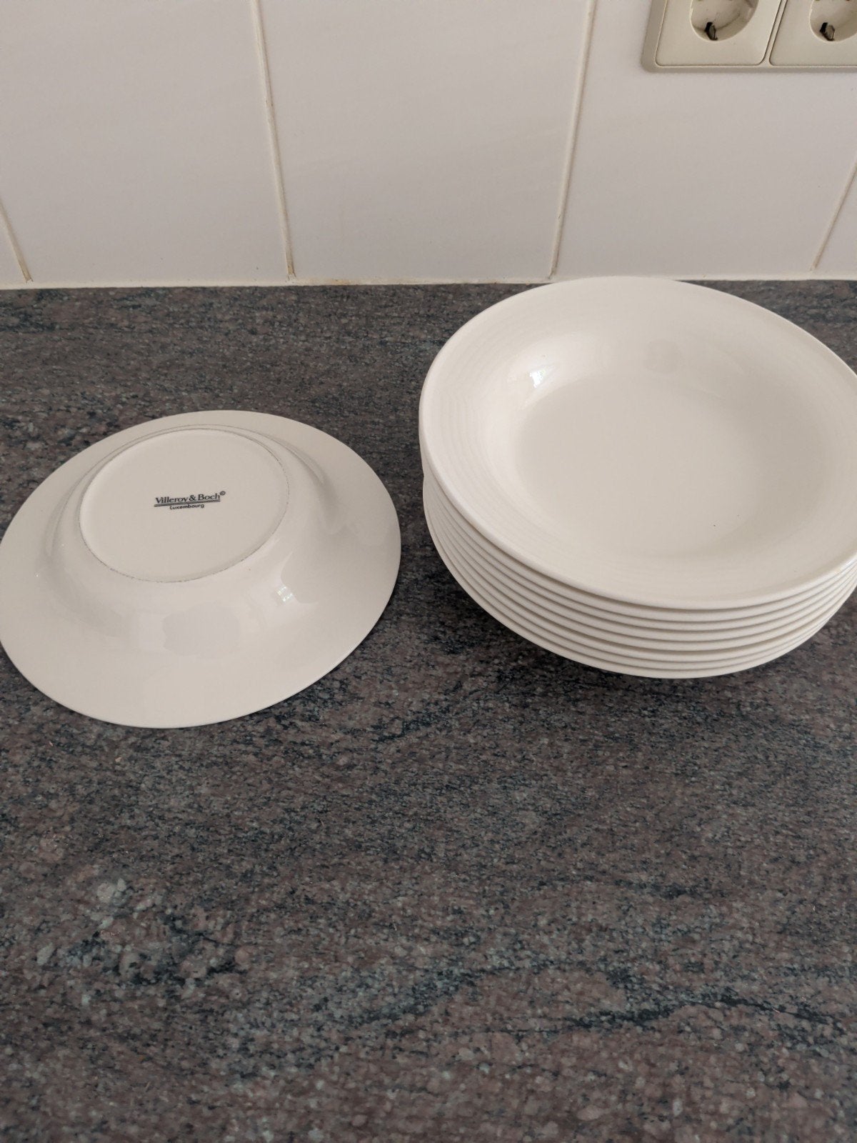 Villeroy & Boch diepe borden ( 9 stuks), Ophalen, Villeroy & Boch, Zo goed als nieuw, Bord(en)