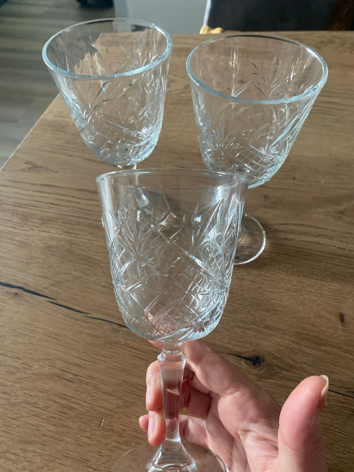 Set van 3 Blomus kristallen wijnglazen, Glas of Glazen, Overige merken, Klassiek, Ophalen of Verzenden