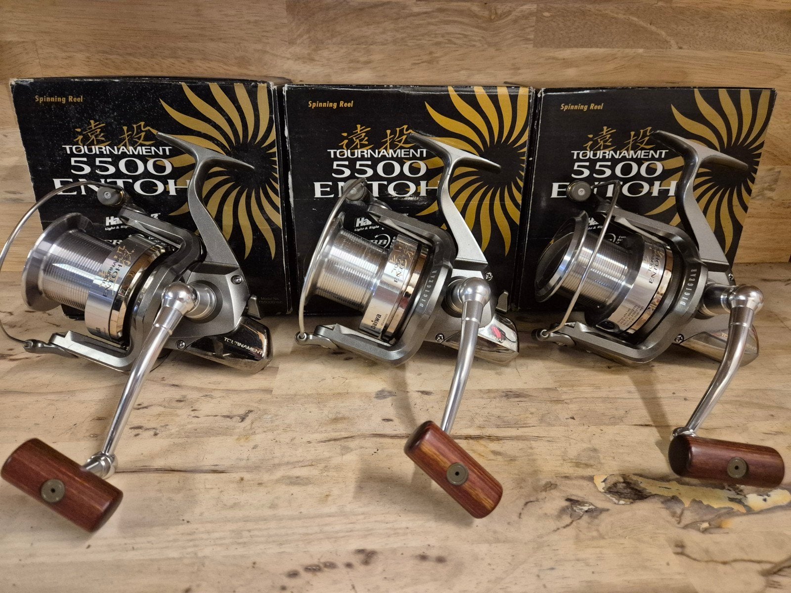 3x daiwa tournament entoh 5500, Ophalen of Verzenden, Zo goed als nieuw, Molen