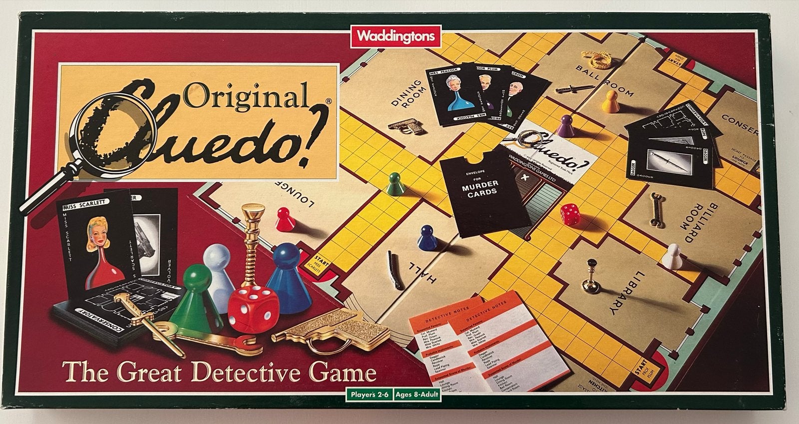 Waddingtons Original Cluedo - Compleet Gezelschapsspel, Hobby en Vrije tijd, Vijf spelers of meer, Ophalen of Verzenden, Zo goed als nieuw