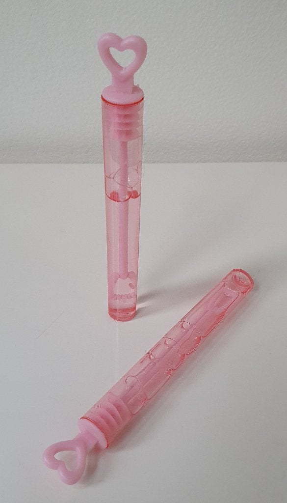 2x bellenblaas met roze hartje, €2,50 incl verzendkosten, Hobby en Vrije tijd, Verzenden, Nieuw, Feestartikel, Valentijn of Romantisch
