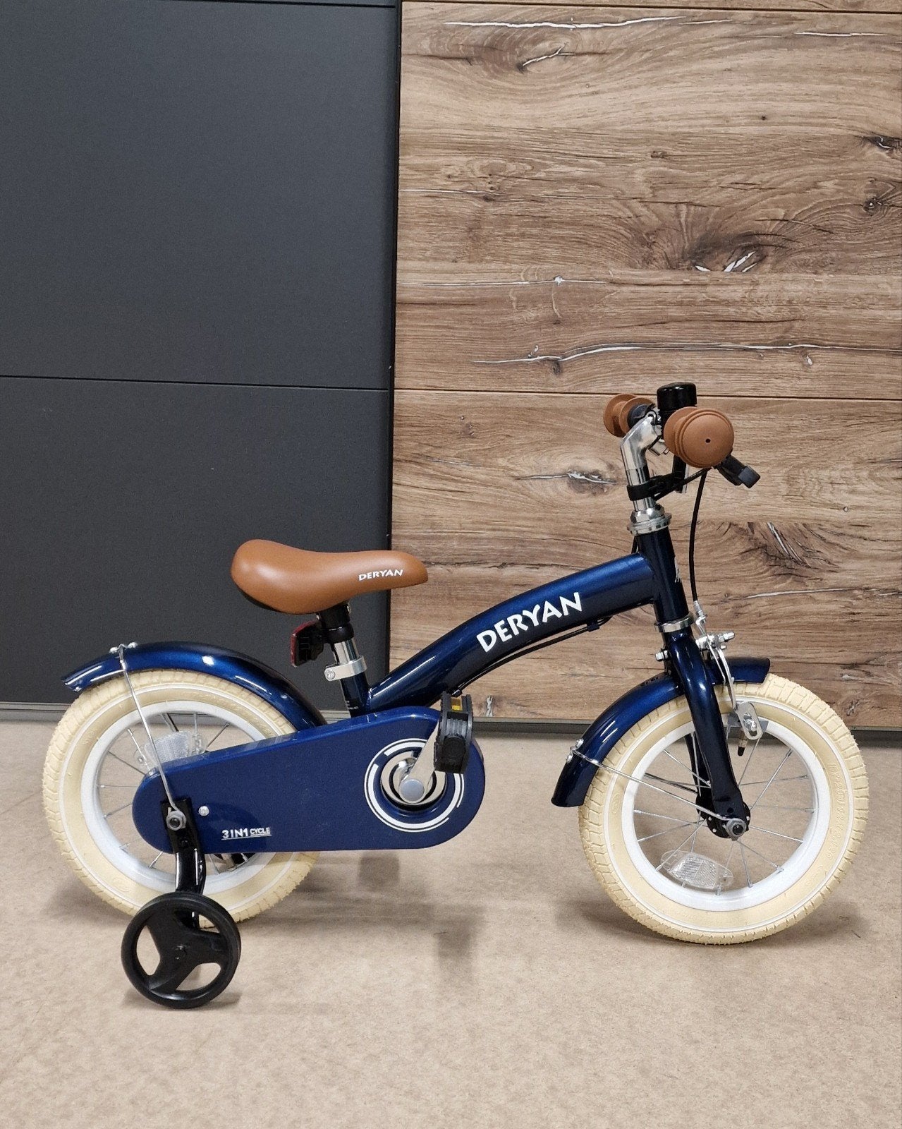 Luxe Kinderfiets 12 en 14 inch - 3 in 1 - loopfiets Blauw, Ophalen of Verzenden, Nieuw