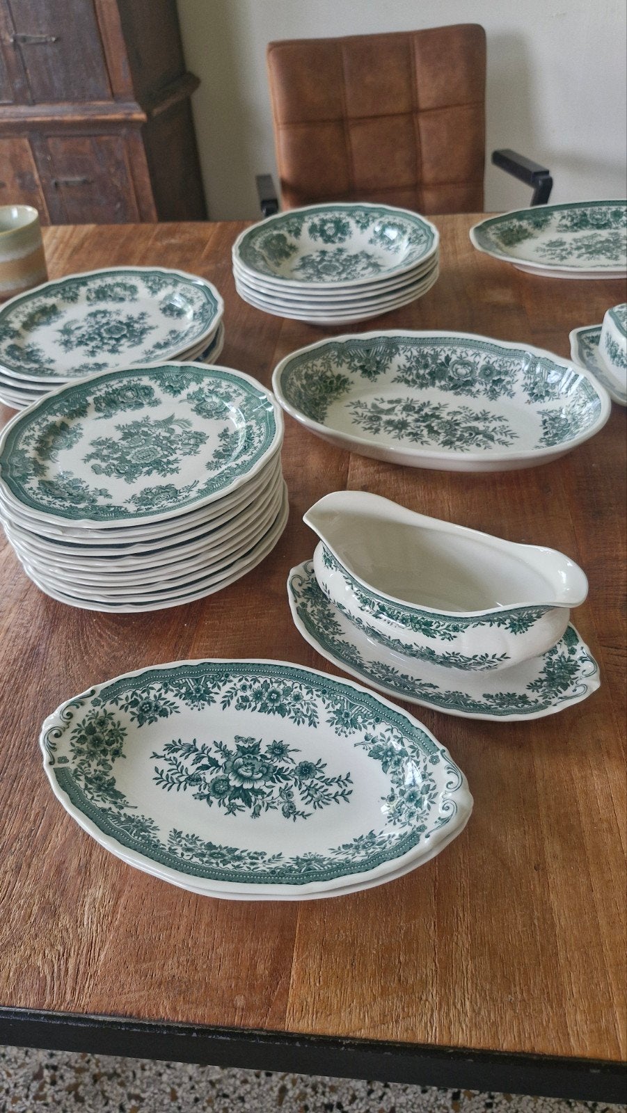 Villeroy & Boch Fasan servies, groen, 31-delig, Ophalen