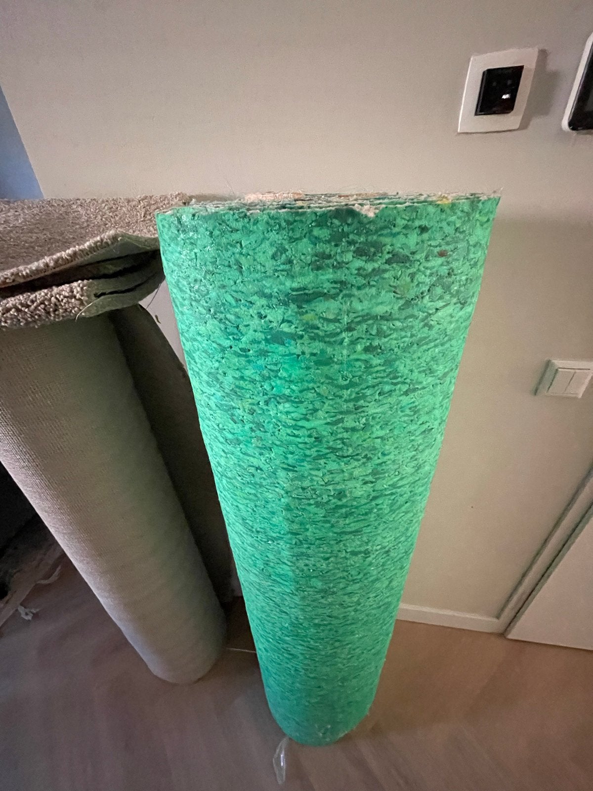 Tapijt ondervloer groen, Huis en Inrichting, Stoffering | Tapijten en Kleden, Ophalen, 50 tot 100 cm, Rechthoekig, Groen
