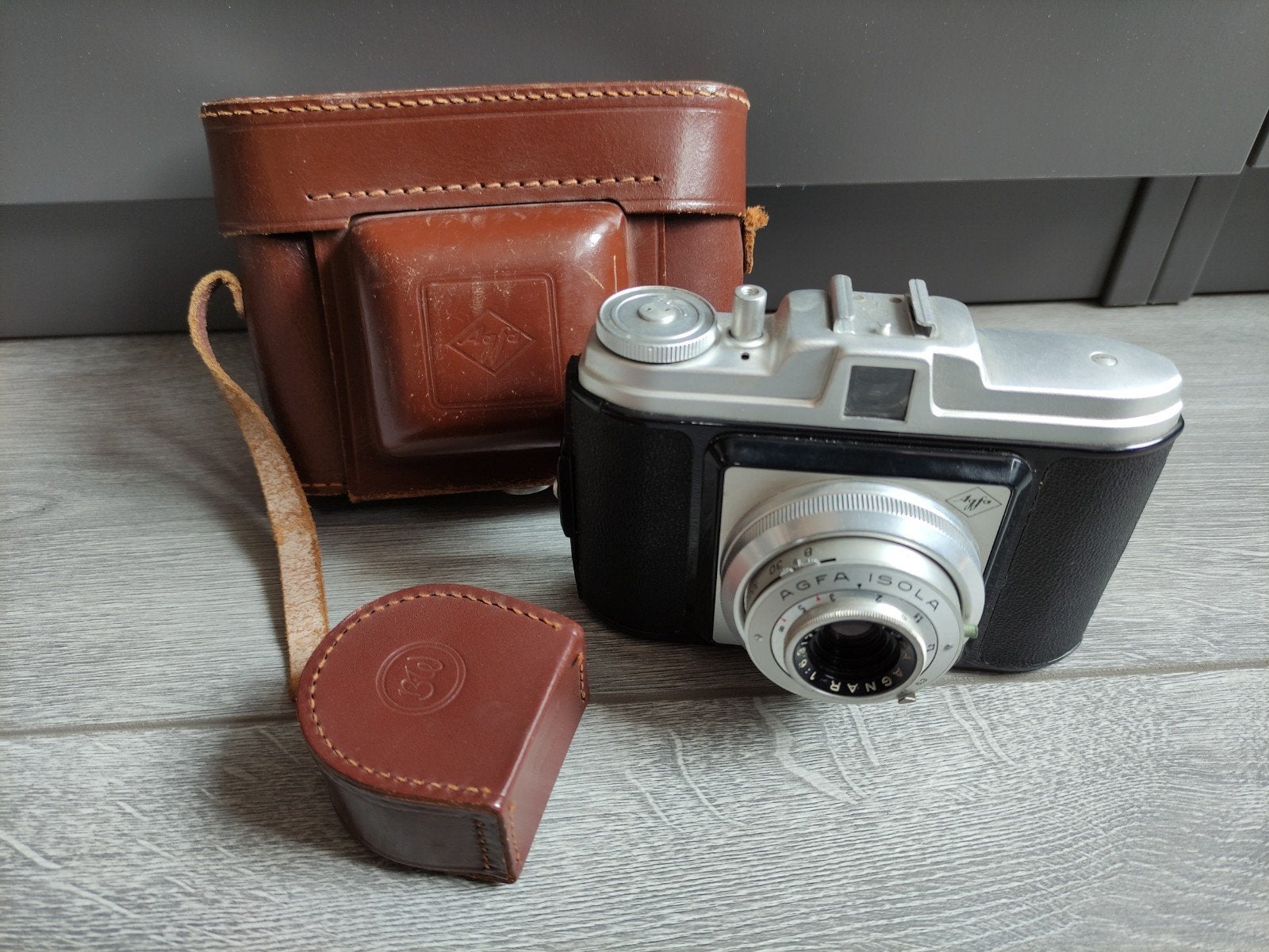 Agfa isola camera met tasje en accessoires, Ophalen of Verzenden, Compact, Overige Merken